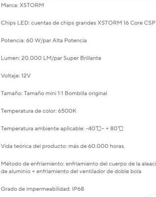 Bombillas LED H7