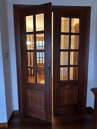 Puertas madera con y sin cristal Puert corredera