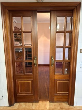 Puertas madera con y sin cristal Puert corredera