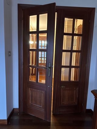 Puertas madera con y sin cristal Puert corredera