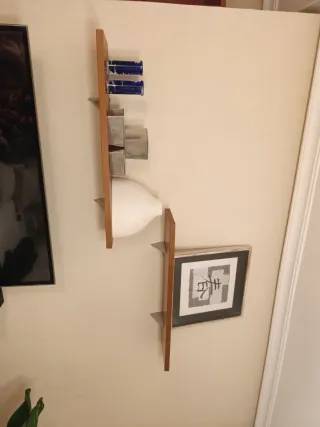 Mueble TV 4 cajones madera cerezo y dos lejas