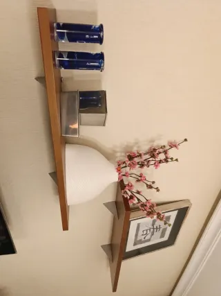 Mueble TV 4 cajones madera cerezo y dos lejas