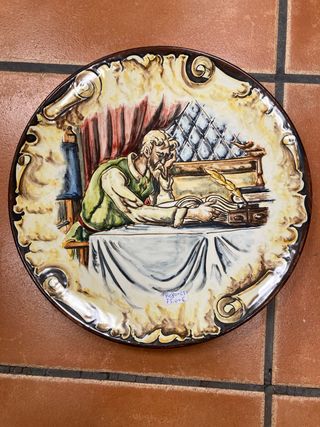 Plato Cerámica Talavera Quijote 31cm