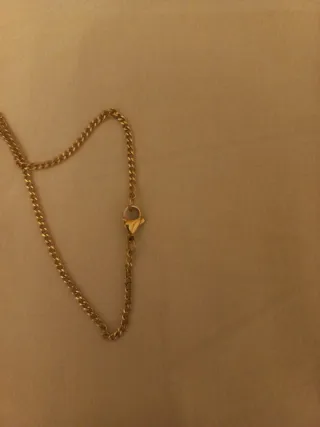 Cadena de acero con cruz dorada Ocean Jewel