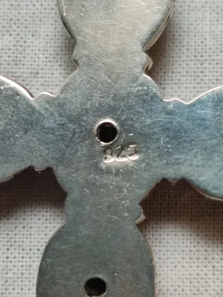 COLGANTE CRUZ PLATA LABRADORITA