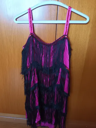 Vestido disfraz charlestón flecos