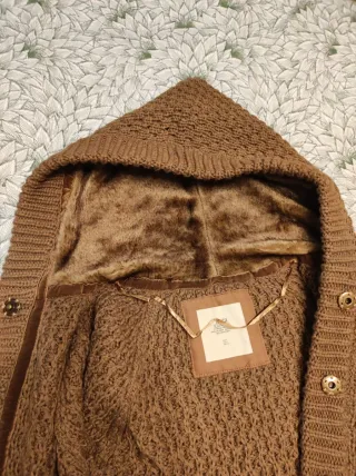 Chaleco Zara punto capucha Talla S