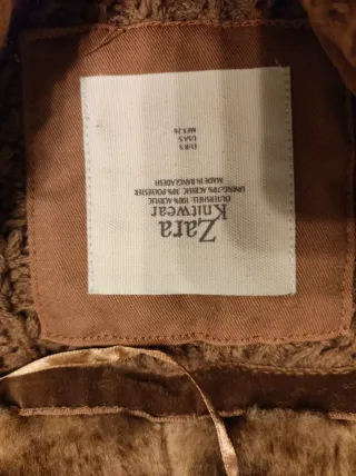 Chaleco Zara punto capucha Talla S