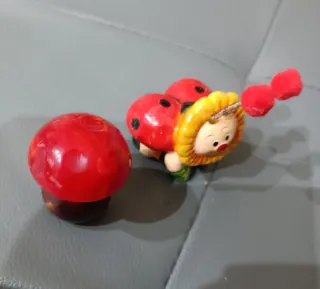 Piccoli soprammobili decorativi Fungo e Coccinella