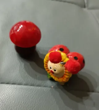 Piccoli soprammobili decorativi Fungo e Coccinella