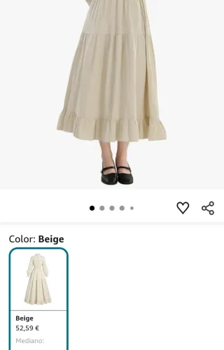 Vestido Vintage Medieval Beige