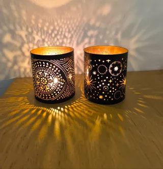 Set 2 Portavelas Decorativos