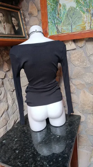 Top H&M cruzado manga larga