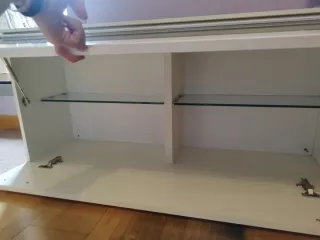 Mueble TV/Habitación Blanco y Negro