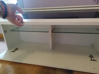 Mueble TV/Habitación Blanco y Negro