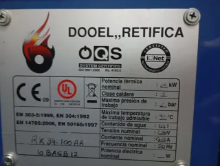 Caldera DOEL Hueso Aceituna, Astilla, Pelet y Leña