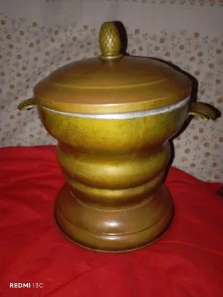 Cubeta Vintage Latón y Aluminio