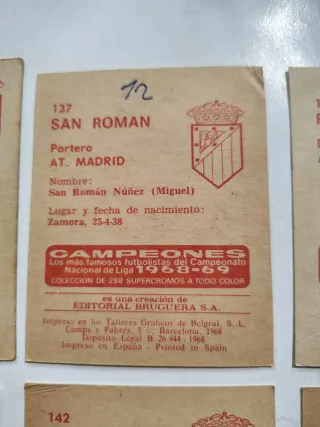Colección cromos fútbol Atlético de Madrid