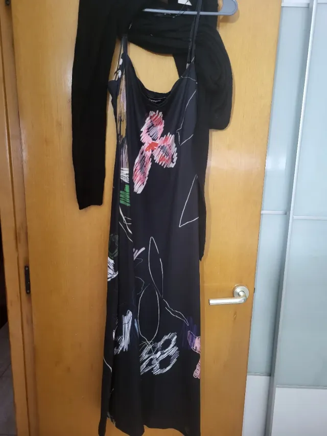 Vestido Desigual 2 en 1 Nero Multicolore