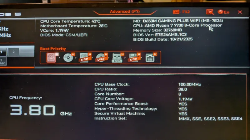 RX 9070XT PB B650M WiFi R7 7700 M2 1Tb afbeelding 5