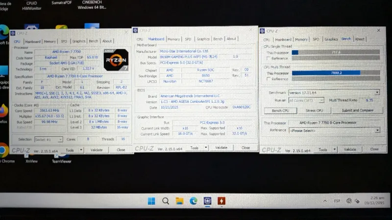 RX 9070XT PB B650M WiFi R7 7700 M2 1Tb afbeelding 6
