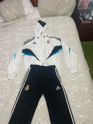 Chándal Adidas Real Madrid Blanco y Negro