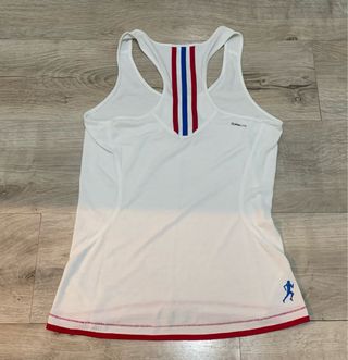 Camiseta tirantes deportiva Adidas blanca