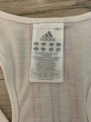 Camiseta tirantes deportiva Adidas blanca