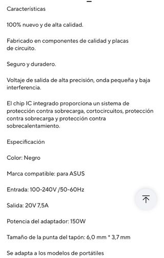 Adaptador Cargador Portátil ASUS ROG