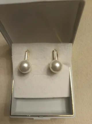 Pendientes perla y oro