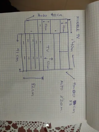 Conjunto Muebles Salón Madera Oscura