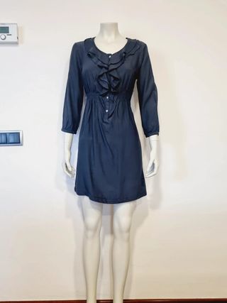 Vestido Zara Talla S Azul Oscuro nuevo a estrenar