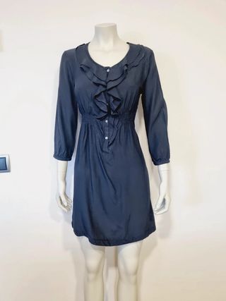 Vestido Zara Talla S Azul Oscuro nuevo a estrenar