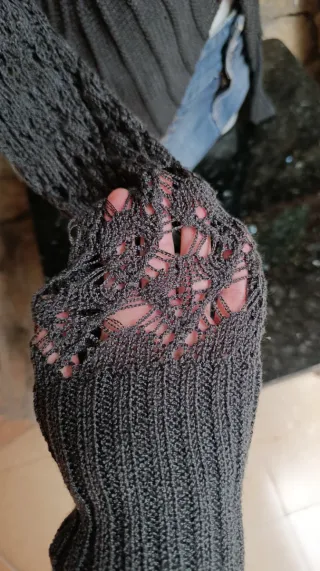 Cárdigan Y2K Vintage 2000s Gris