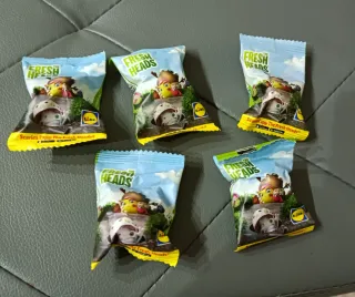 Lotto 5 pacchetti di biglie Lidl The Fresh Heads