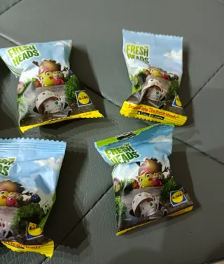 Lotto 5 pacchetti di biglie Lidl The Fresh Heads