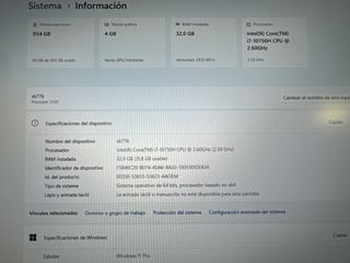 Portátil Dell i7 para diseño/edición con GARANTIA