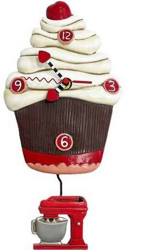 Reloj de Pared Cupcake con Péndulo