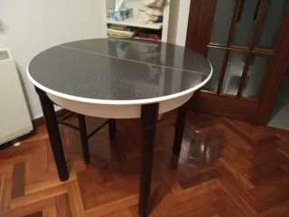 Mesa redonda cocina 90cm extensible 120cm