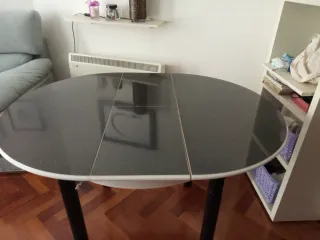 Mesa redonda cocina 90cm extensible 120cm