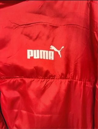 Chaqueta Puma Roja con Cremallera Negra