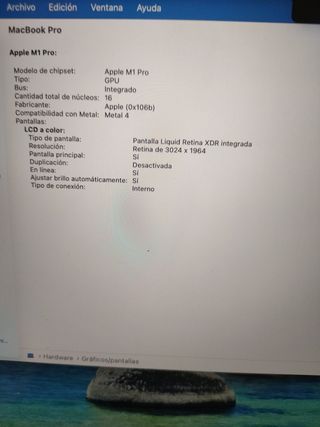 MACBOOK PRO M1 14'' 32 GB RAM PRACTICAMENTE NUEVO