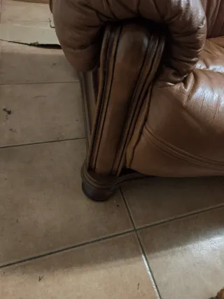 Sofá de 3 plazas en piel