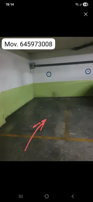 Alquiler plaza Garaje coche pequeño.