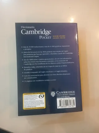 Diccionario inglés POCKET Cambridge SpanishEnglish