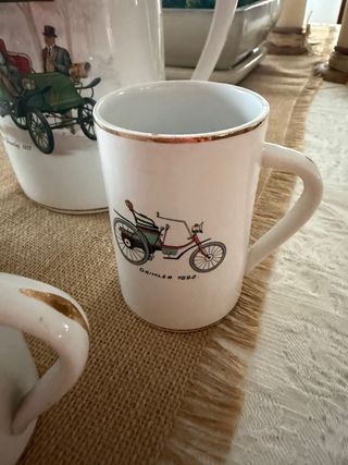 Set di birra in porcellana Cartuja Pickman vintage