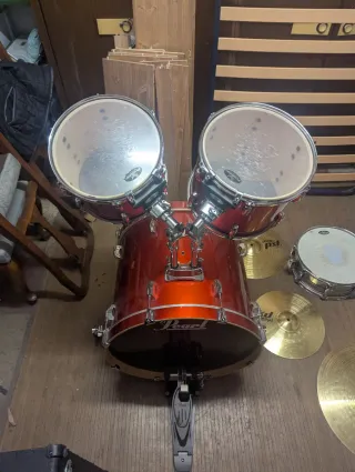 Batería Pearl Vision Sst Birch Ply Shell Roja 22"