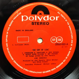 LP 1972 🇬🇧 JIMI HENDRIX - THE CRY OF LOVE