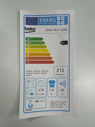 Secadora Beko 7kg A++