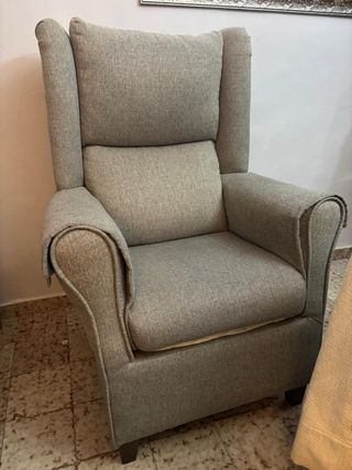 Juego de 2 sillones grises